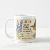July Freedom Inspirational Hummingbird  コーヒーマグカップ (左)