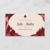 July Ruby Birthstone Shop Card 名刺