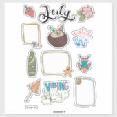 July Sticker Sheet – Fun in the Sun シール (シート)