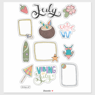 July Sticker Sheet – Fun in the Sun シール