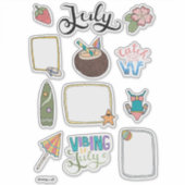 July Sticker Sheet – Fun in the Sun シール (正面)