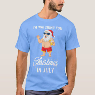 July Summer Vacでサンタ・クリスマスを見ている Tシャツ