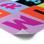 Jumble Alphabet Pattern ポスター (角)