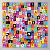 Jumble Alphabet Pattern ポスター (正面)