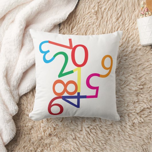 Jumbled文字（数値） クッション (ブランケット)