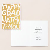Jumbled Letters Graduation Card, Modern Graduation 箔カード (ディスプレー)