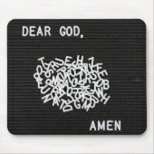 Jumbled Prayer Letters On Black Felt Board  マウスパッド (正面)