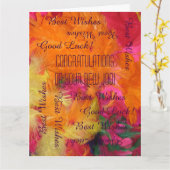 JUMBOから新しい仕事のお祝い カード (黄色い花)