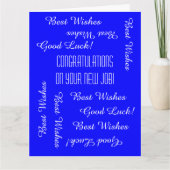 JUMBOから新しい仕事へのお祝い カード (正面)