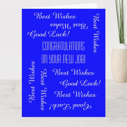 JUMBOから新しい仕事へのお祝い カード (正面)