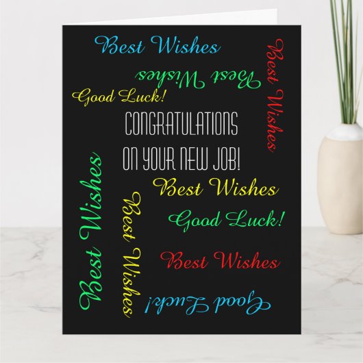 JUMBOから新しい仕事へのお祝い カード (正面)