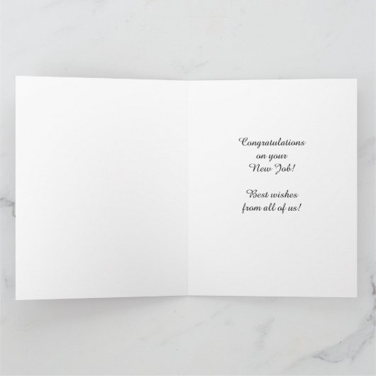 JUMBOから新しい仕事へのお祝い カード (内部)