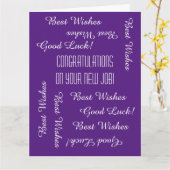 JUMBOから新しい仕事へのお祝い カード (黄色い花)