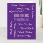 JUMBOから新しい仕事へのお祝い カード (正面)