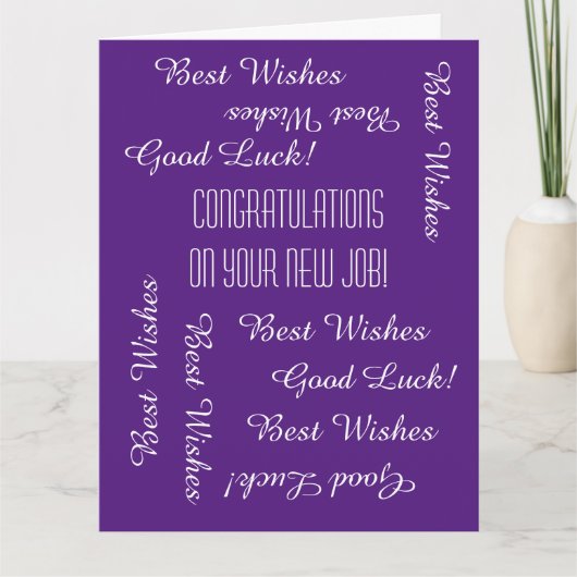 JUMBOから新しい仕事へのお祝い カード (正面)