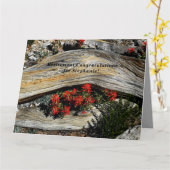 JUMBO名パーソナライズされたの退職祝い カード (黄色い花)