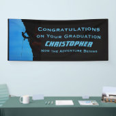 JUMBO退職または卒業、名前、ロッククライマー 横断幕 (トレードショー)