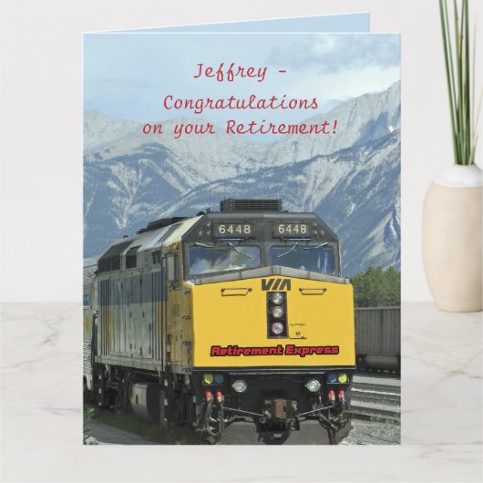 JUMBO退職祝い全米 カード (正面)