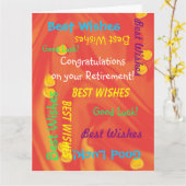 JUMBO退職祝い全米 カード (黄色い花)