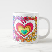 JUMBO サイケデリック Groovy Peace Sign & Love Mug ♥ ジャンボコーヒーマグカップ (右)