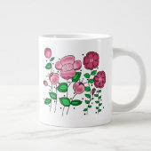 JUMBO マグカップ - ピンクの幻想的な花 (右)