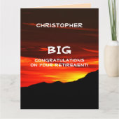 JUMBO BIG RETIREMENTおめでとうコロブ・サンセット カード (正面)