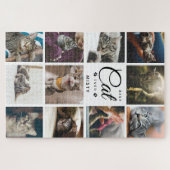 Jumbo Custom Cat Pet Photo Collage Paw ジグソーパズル (横)