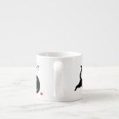 Jumbo-Espresso-Tasse, 170ml, Katzen エスプレッソカップ (裏面)