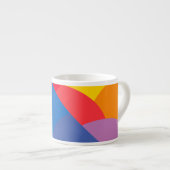 Jumbo-Espressotasse, bunte geometrische Flächen エスプレッソカップ (正面右)