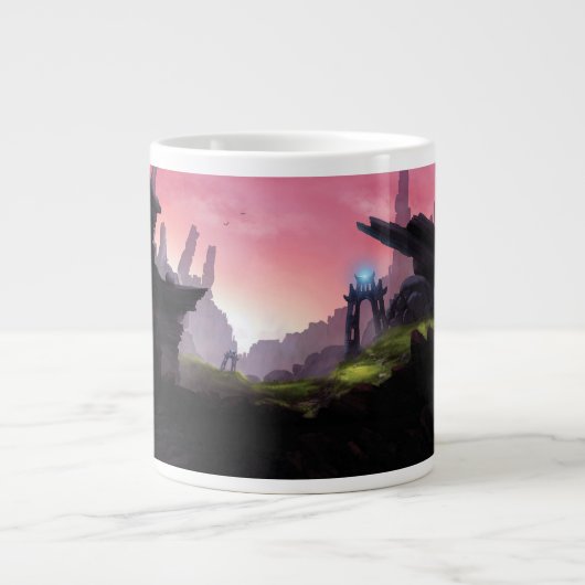 Jumbo - Fantasy Landscape Concept Art Mug ジャンボコーヒーマグカップ (正面)