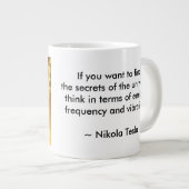 Jumbo Mug上のテスラ引用文 ジャンボコーヒーマグカップ (正面右)