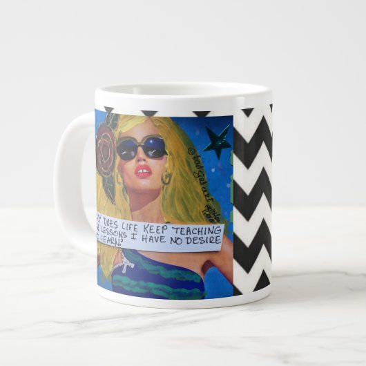 JUMBO MUG – 人生の教訓を保教えする理由 ジャンボコーヒーマグカップ (正面左)