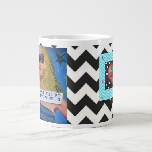 JUMBO MUG – 人生の教訓を保教えする理由 ジャンボコーヒーマグカップ (正面)