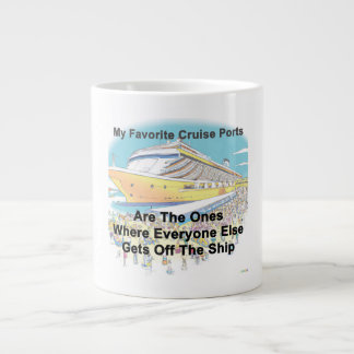 JUMBO MUG - 私のお気に入りのクルーズ寄港地 ジャンボコーヒーマグカップ