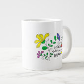JUMBO Mug 20 oz. Whimsical Floral Design ジャンボコーヒーマグカップ (正面右)