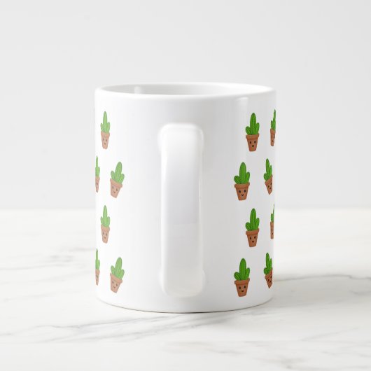 Jumbo Mug with Cactus Pattern ジャンボコーヒーマグカップ (裏面)