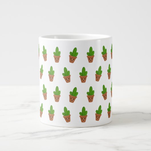 Jumbo Mug with Cactus Pattern ジャンボコーヒーマグカップ (正面)