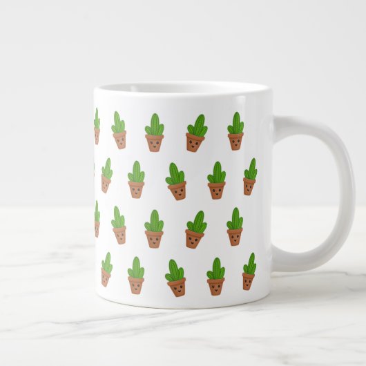 Jumbo Mug with Cactus Pattern ジャンボコーヒーマグカップ (右)