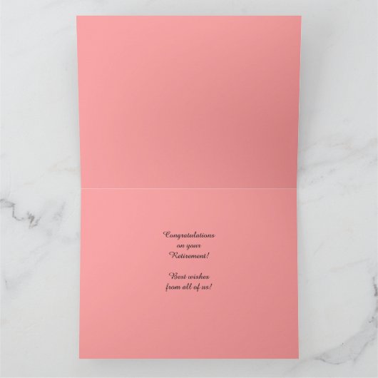 JUMBO Retierement Congruations from All,バラ カード (内部)