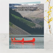 JUMBO Retirementおめでとう,カヌー カード (黄色い花)