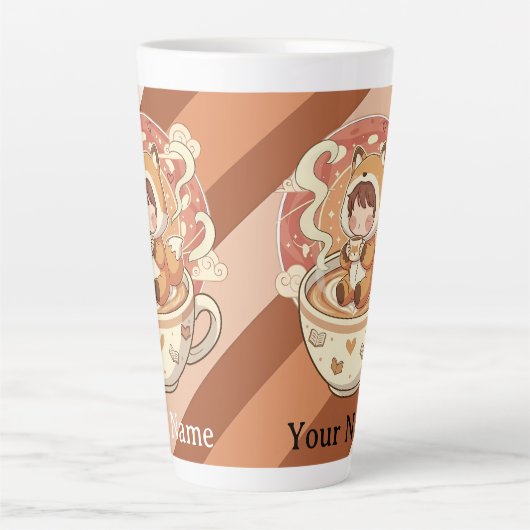 Jumbo Size Cozy Fox 17oz Reading Mug カフェラテマグ (正面)