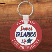 Jumbo-Sized Team James Talarico for President キーホルダー (裏面)