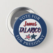 Jumbo-Sized Team James Talarico for President 缶バッジ (正面&裏面)