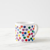 Jumbo-Tasse Espressotasse mit bunten Punkten エスプレッソカップ (正面右)