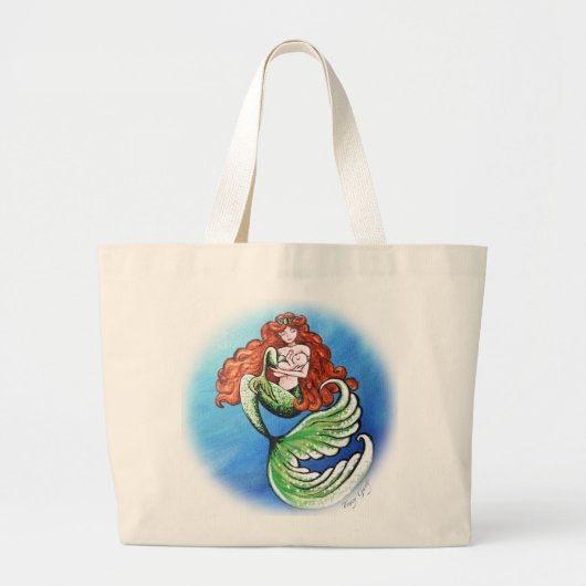 Jumbo Tote人魚のママ ラージトートバッグ (正面)
