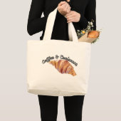 Jumbo tote bag with croissant design  ラージトートバッグ (正面(商品))