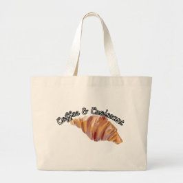 Jumbo tote bag with croissant design  ラージトートバッグ