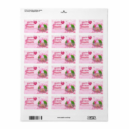 Jump and Play Birthday Invitation Photo Card  ラベル