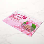 Jump and Play Birthday Invitation Photo Card 箔招待状 (回転した状態)