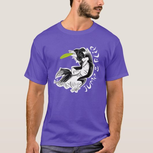 Jump&Flip -黒 Tシャツ (正面)